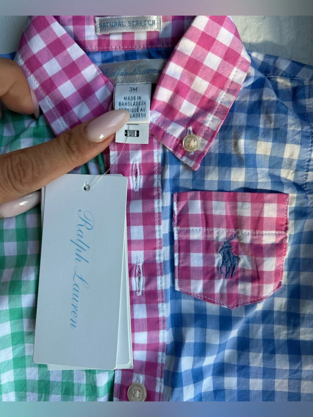Ralph Lauren Gingham Cotton Poplin Fun Shortall